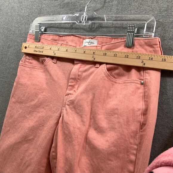 Jessica Simpson Women's Pants Size 6 / 28 Rolled Crop Skinny Orange Color - Picture 4 of 6